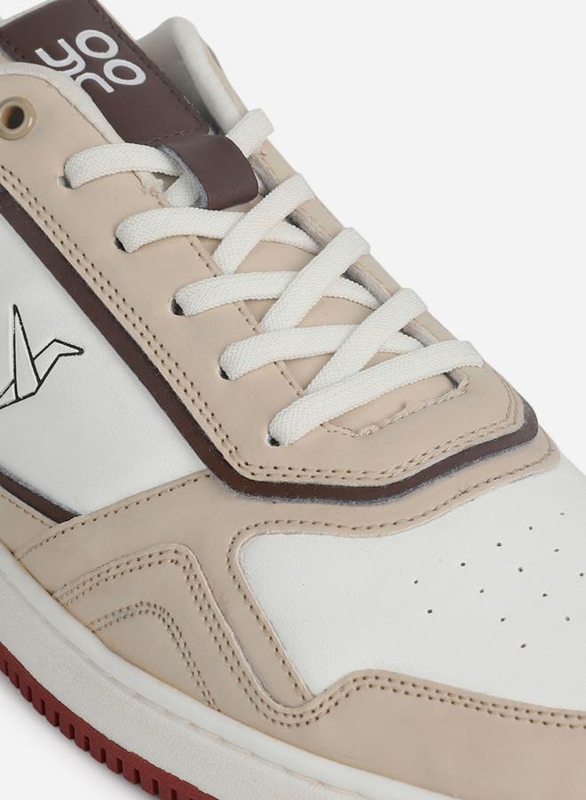 YOHO Men Contrast Panel Lace Up Sneakers - Image 4